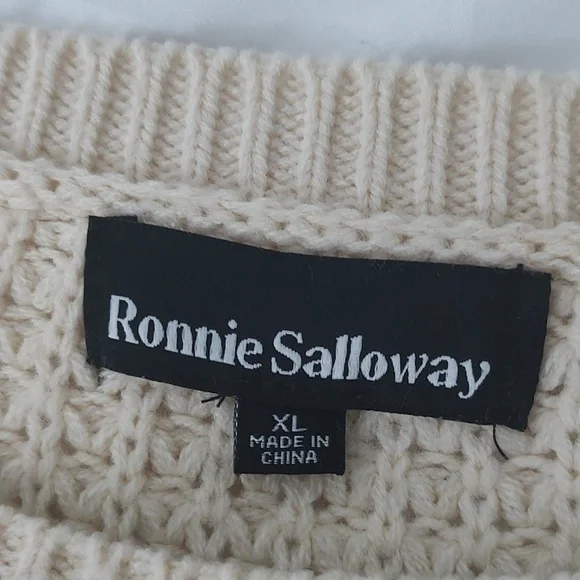 Cream Sweater with Button Accents - Picture 3 of 7